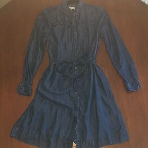 Loft denim a lone dress with tie belt